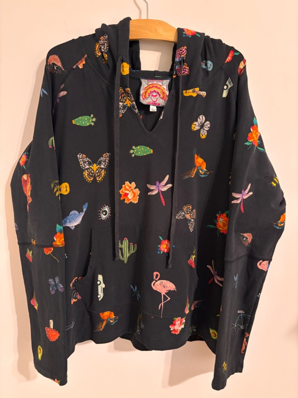 Johnny Was Zooey Pullover Black Hoodie